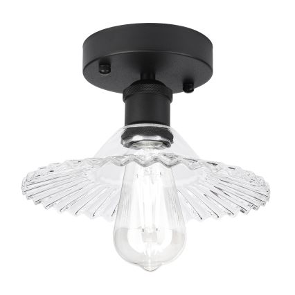 Lustre de teto de superfície TRISH 1xE27/15W/230V preto/transparente