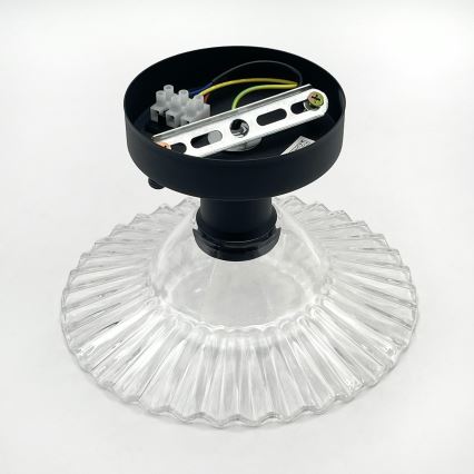 Lustre de teto de superfície TRISH 1xE27/15W/230V preto/transparente