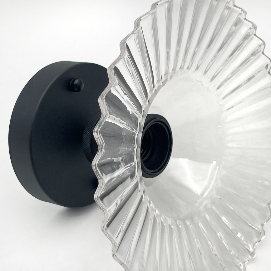 Lustre de teto de superfície TRISH 1xE27/15W/230V preto/transparente