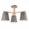 Lustre de teto ELLIE 3xE27/60W/230V cinza/bétula