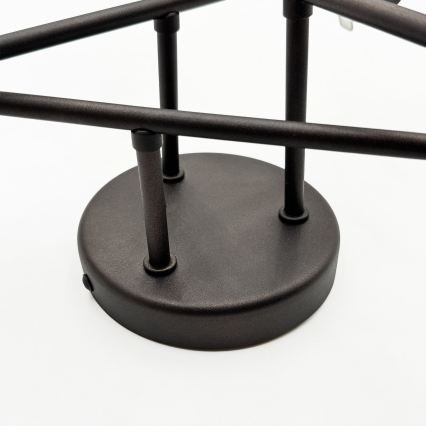 Lustre de teto fixo MALENA 6xE14/5W/230V castanho/branco