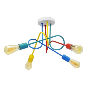 Lustre de teto infantil LED OXFORD 4xE27/10W/230V