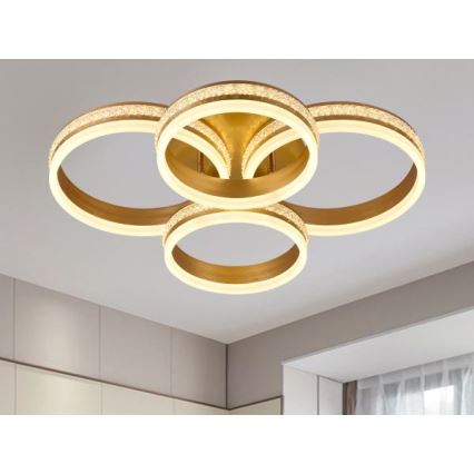 Lustre de teto LED dimerizável, de montagem superficial, LED/150W/230V 3000-6500K + comando remoto