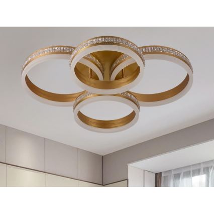 Lustre de teto LED dimerizável, de montagem superficial, LED/150W/230V 3000-6500K + comando remoto