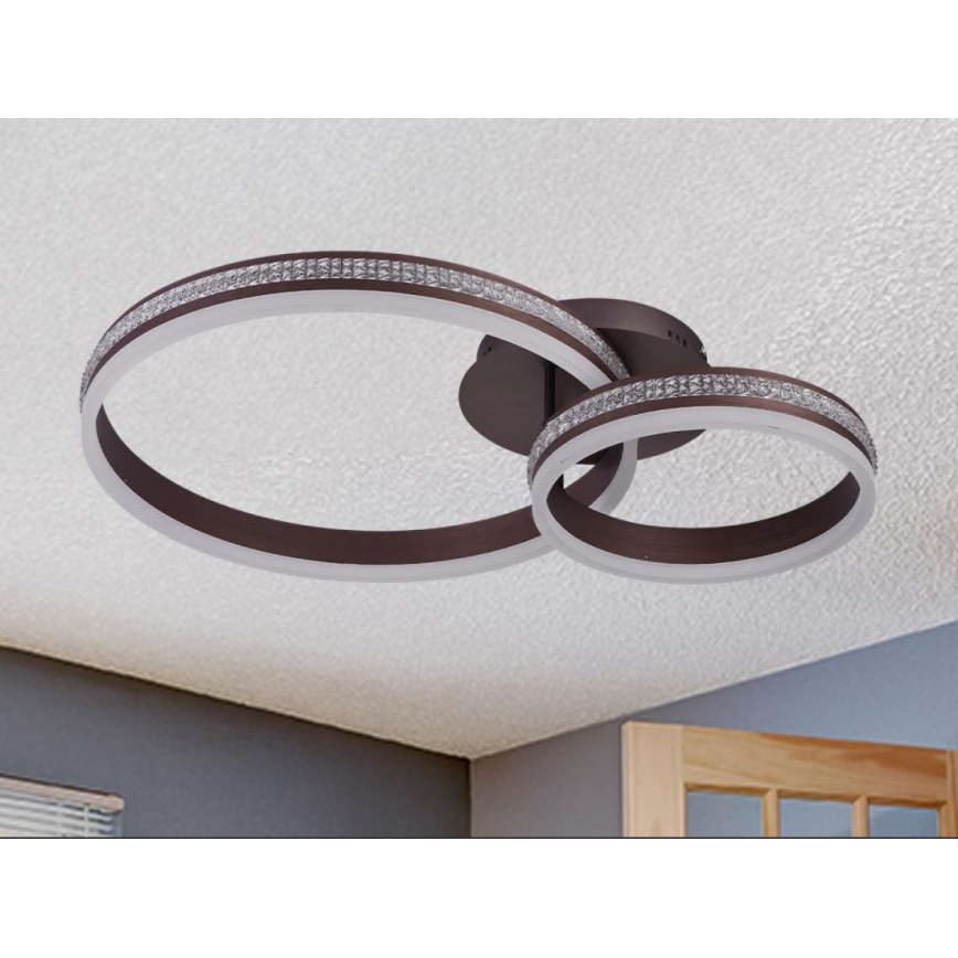 Lustre de teto LED dimerizável de sobrepor LED/110W/230V 3000-6500K + controlo remoto