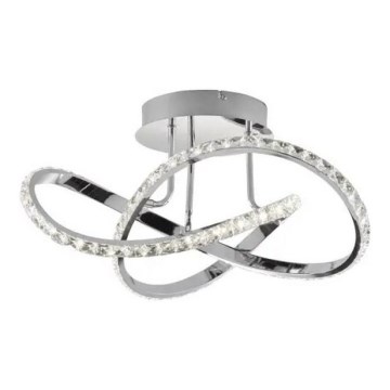 Lustre de teto LED dimerizável sobreposto ABRO LED/26W/230V cromo brilhante