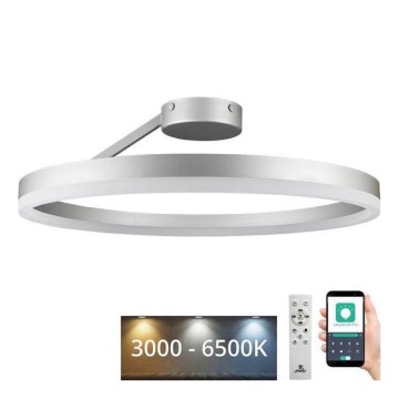 Lustre de teto LED dimmerável LED/40W/230V 3000-6500K cromo fosco + controlo remoto