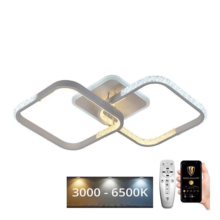 Lustre de teto LED dimmerizável LED/55W/230V 3000-6500K com controlo remoto