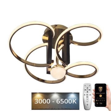 Lustre de teto LED dimmerizável LED/80W/230V 3000-6500K com controlo remoto