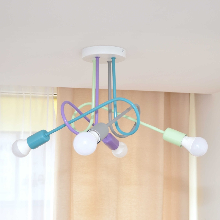 Lustre de teto LED OXFORD 4xE27/10W/230V