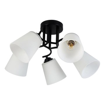 Lustre de teto PAFOS 5xE27/15W/230V, preto