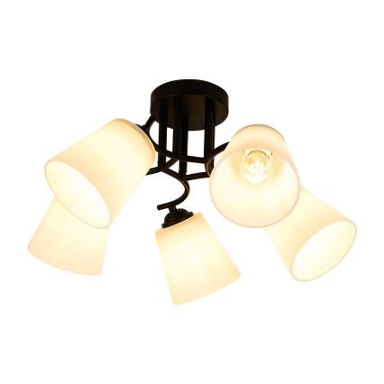 Lustre de teto PAFOS 5xE27/15W/230V, preto