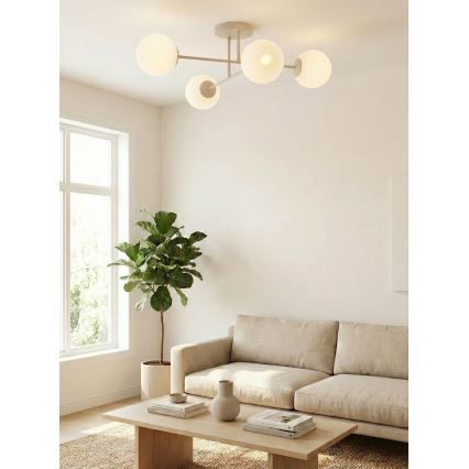 Lustre de teto ROMA 4xE14/10W/230V bege
