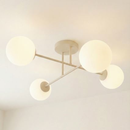 Lustre de teto ROMA 4xE14/10W/230V bege