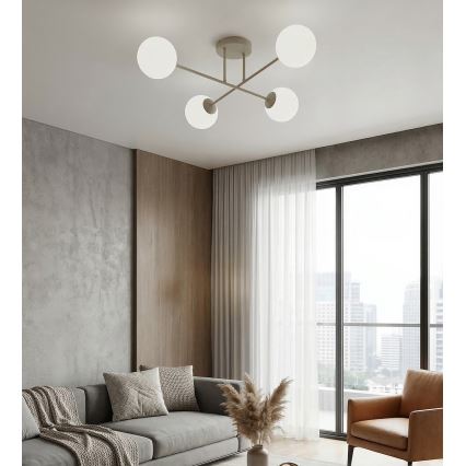 Lustre de teto ROMA 4xE14/10W/230V bege