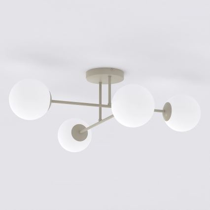 Lustre de teto ROMA 4xE14/10W/230V bege
