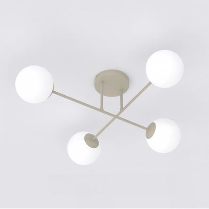 Lustre de teto ROMA 4xE14/10W/230V bege
