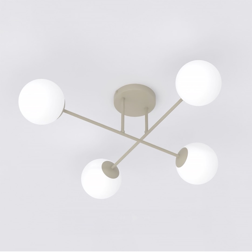 Lustre de teto ROMA 4xE14/10W/230V bege