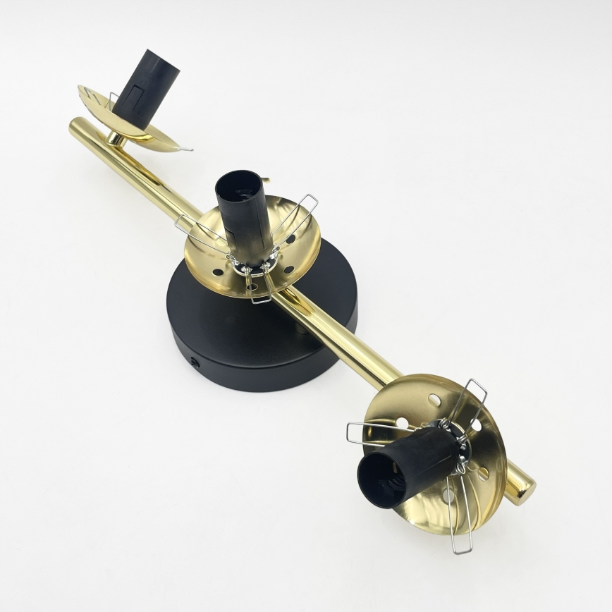 Lustre de teto sobreposto AURIS 3xE14/15W/230V dourado/preto fumê/bege