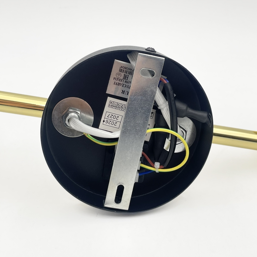 Lustre de teto sobreposto AURIS 3xE14/15W/230V dourado/preto fumê/bege