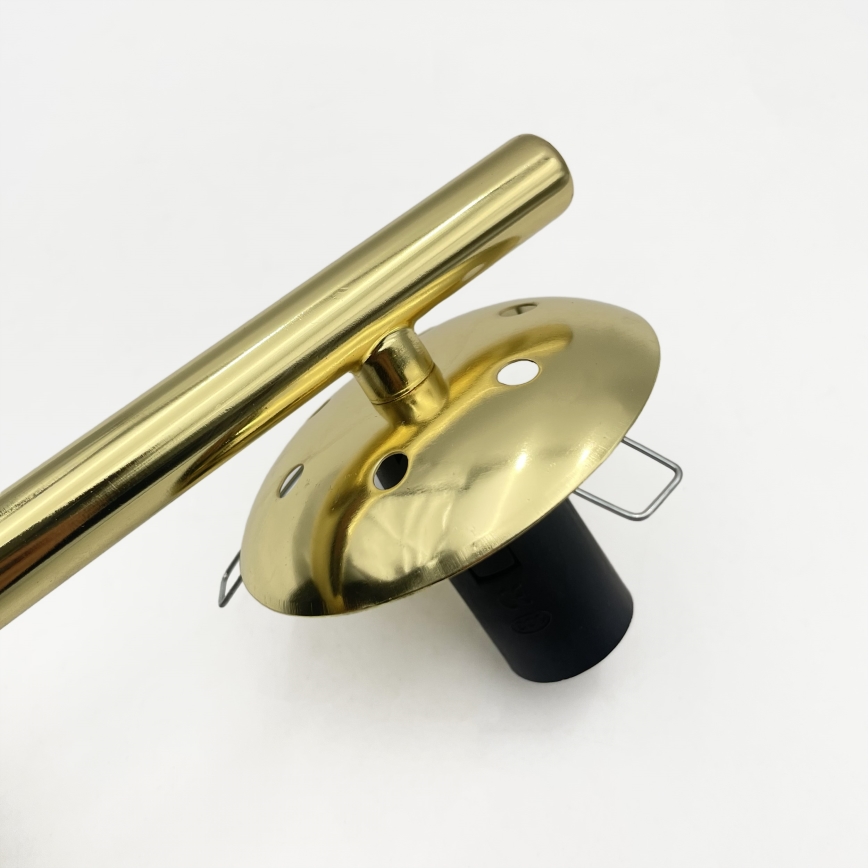 Lustre de teto sobreposto AURIS 3xE14/15W/230V dourado/preto fumê/bege