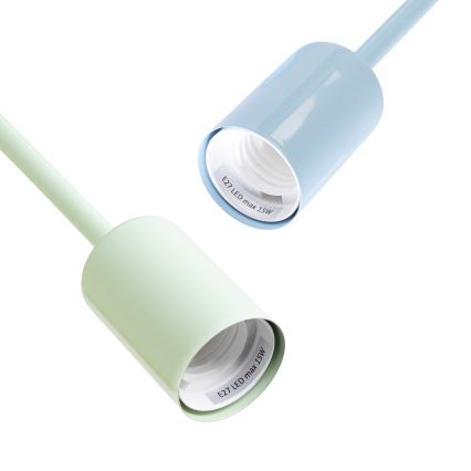 Lustre de teto sobreposto CAMBRIDGE 4xE27/15W/230V verde/azul