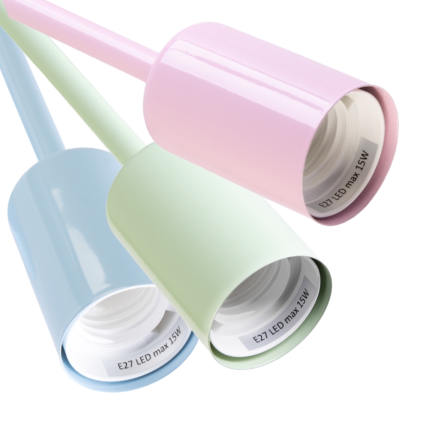 Lustre de teto sobreposto CAMBRIDGE 6xE27/15W/230V verde/azul/rosa