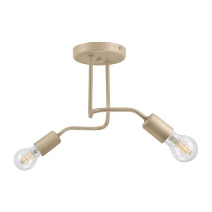 Lustre de teto sobreposto CHARLIE 2xE27/15W/230V bege