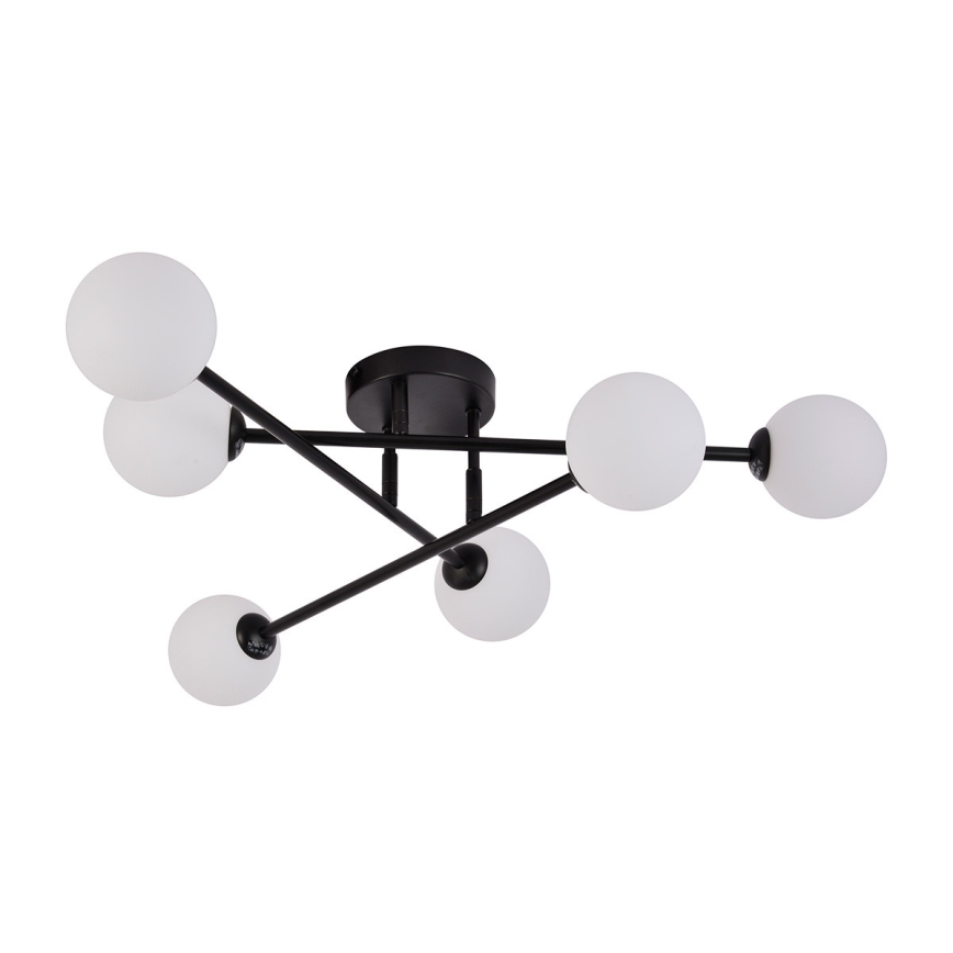 Lustre de teto sobreposto DORADO 6xG9/28W/230V preto