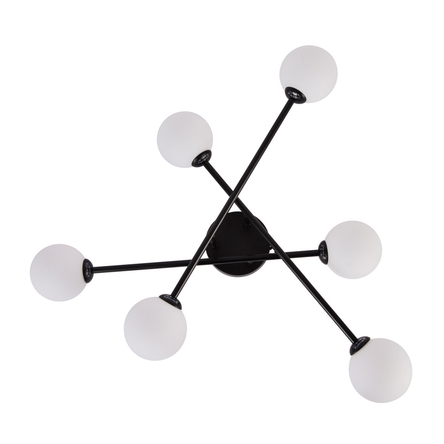Lustre de teto sobreposto DORADO 6xG9/28W/230V preto