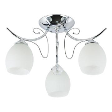Lustre de teto sobreposto ELLA 3xE27/15W/230V, acabamento cromado brilhante