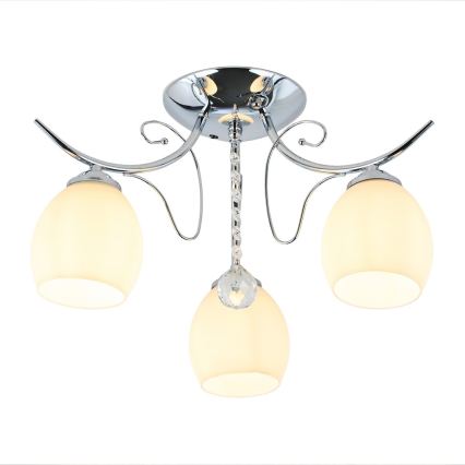 Lustre de teto sobreposto ELLA 3xE27/15W/230V, acabamento cromado brilhante