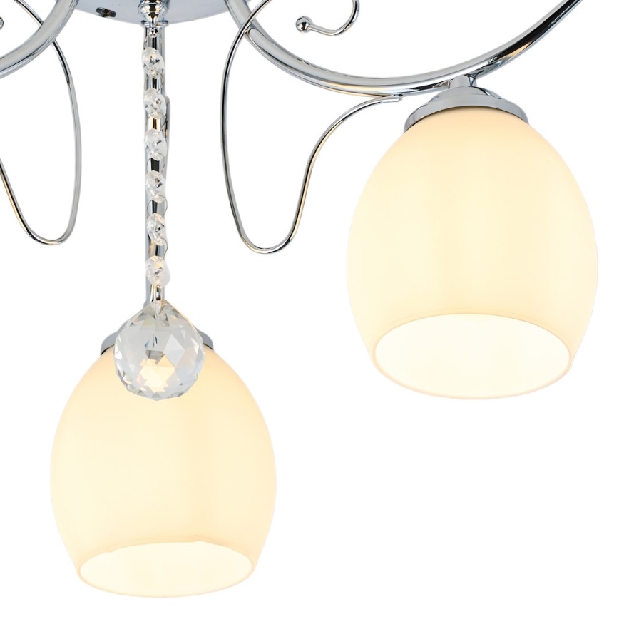 Lustre de teto sobreposto ELLA 3xE27/15W/230V, acabamento cromado brilhante