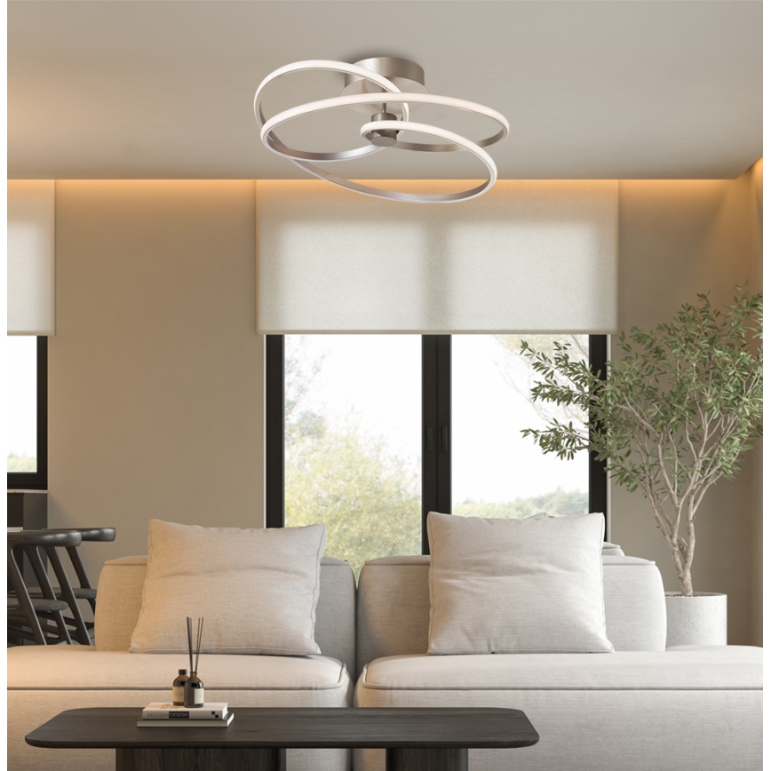 Lustre de teto sobreposto LED CORT LED/40W/230V prateado