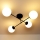Lustre de teto sobreposto MOON 4xE27/15W/230V preto