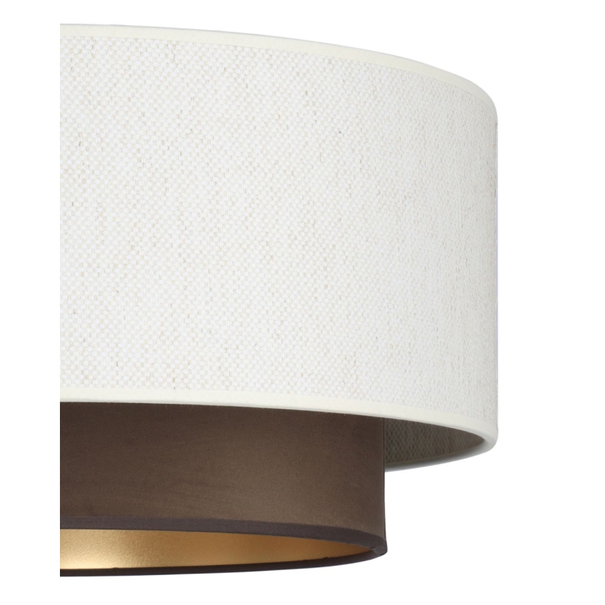 Lustre de teto sobreposto NATIA 1xE27/60W/230V Ø 45 cm branco/marrom