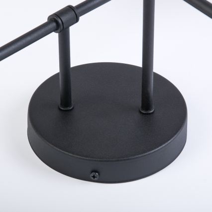 Lustre de teto sobreposto OBSIDIAN 4xG9/10W/230V preto/cinza fumê