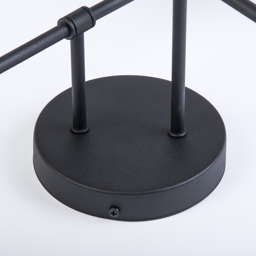 Lustre de teto sobreposto OBSIDIAN 4xG9/10W/230V preto/cinza fumê