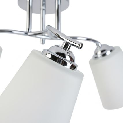 Lustre de teto sobreposto PAFOS 3xE27/15W/230V cromado brilhante