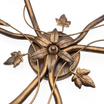 Lustre de teto sobreposto ROZETA 3xE14/40W/230V, acabamento em bronze