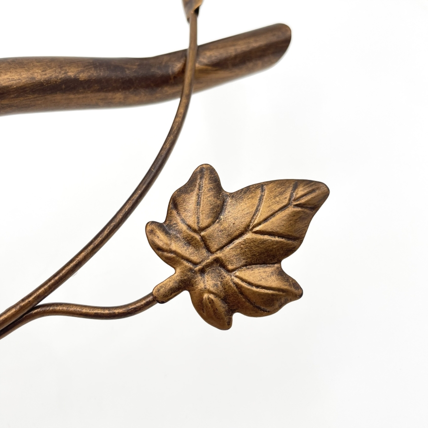 Lustre de teto sobreposto ROZETA 3xE14/40W/230V, acabamento em bronze