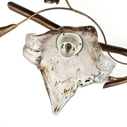 Lustre de teto sobreposto ROZETA 3xE14/40W/230V, acabamento em bronze