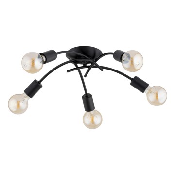 Lustre de teto sobreposto TORIZO 5xE27/15W/230V preto