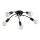 Lustre de teto sobreposto TORIZO 5xE27/15W/230V preto