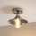 Lustre de teto sobreposto TRISH 1xE27/15W/230V cromado brilhante/preto fumê