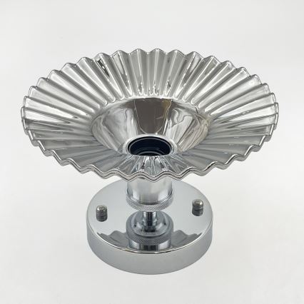 Lustre de teto sobreposto TRISH 1xE27/15W/230V cromado brilhante/preto fumê