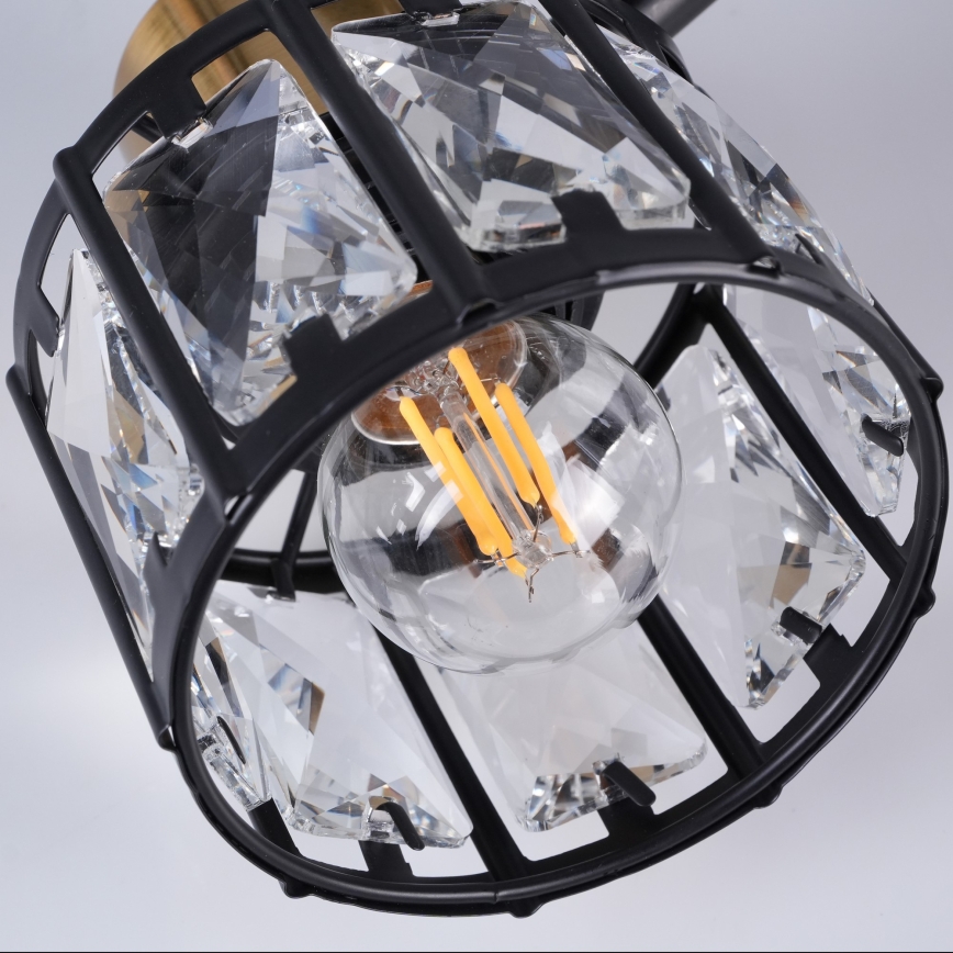 Lustre de teto sobreposto ZAHARA 2xE27/10W/230V preto