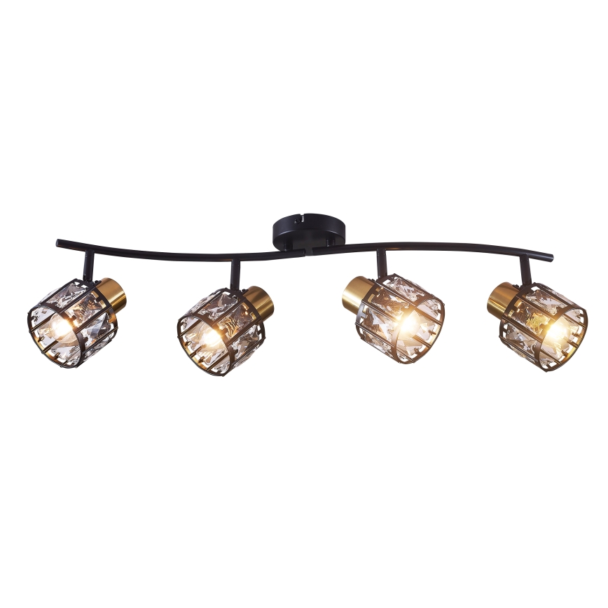 Lustre de teto sobreposto ZAHARA 4xE27/10W/230V preto