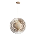 Lustre em cabo 1xE27/60W/230V Ø 43,5 cm madeira maciça/folheado/faia/seringueira