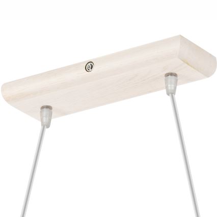 Lustre em cabo AIDA 2xE27/60W/230V, Ø 35 cm, carvalho/branco